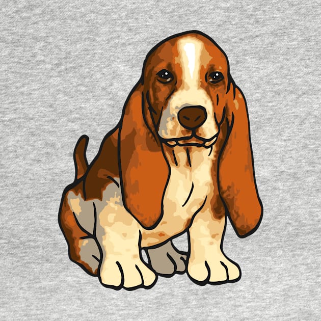 Basset Hound Dog by PetinHeart